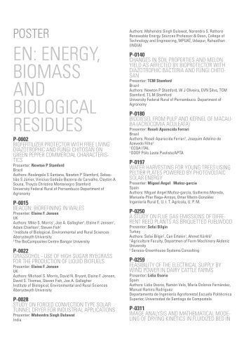 Poster - International Conference of Agricultural Engineering