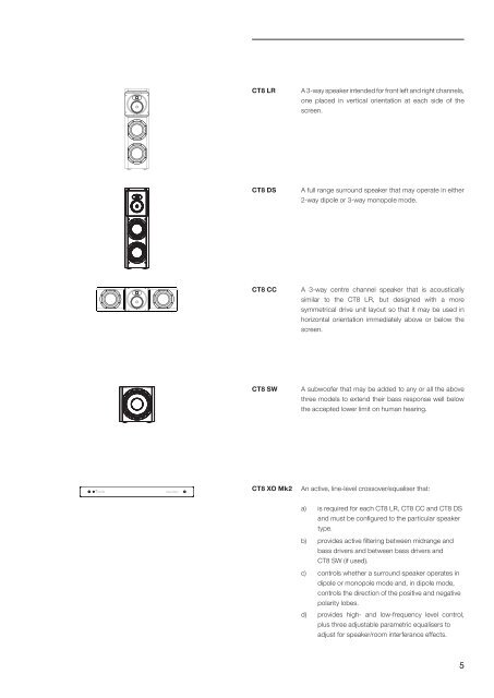 CT8 XO Mk2 Manual - Bowers & Wilkins