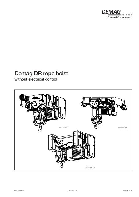 Demag DR rope hoist - Demag Cranes & Components