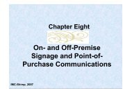 On- and Off-Premise Signage and Point-of- Purchase Communications