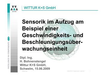 Sensorik im Aufzug am Sensorik im Aufzug am ... - Henning GmbH