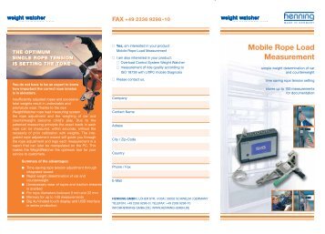 Mobile Rope Load Measurement - Henning GmbH