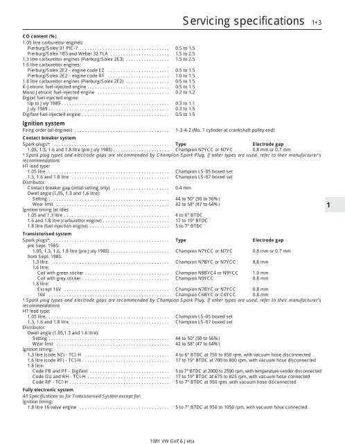 VW MKII A2 MK2 Golf Jetta Fox Service Manual - VAGLinks.com