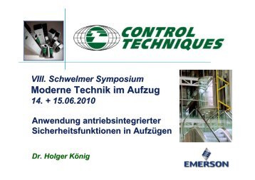 Moderne Technik im Aufzug - Henning GmbH