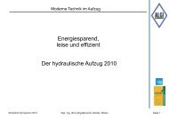 Der hydraulische Aufzug - Energiesparend, leise ... - Henning GmbH