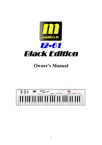 MK-61 Owner's Manual - MidiTech