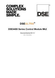 DSEULTRA ® DSE4400 Series Control Module Mk2 - DSF ...