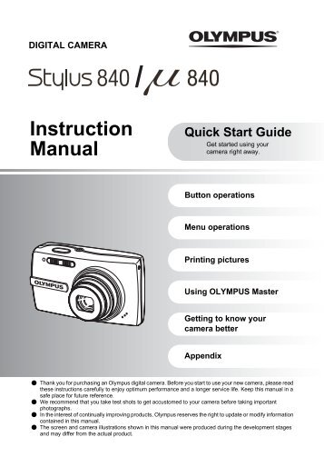 Instruction Manual - Olympus America