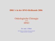 Onkologische Chirurgie HNO