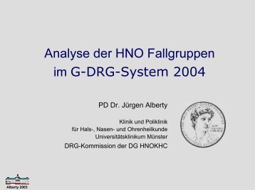 HNO-Fallgruppen im G-DRG-System 1.0 - Deutsche Gesellschaft für ...