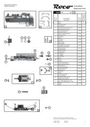 Ersatzteilliste Replacement Parts 36000 DR 80 - Roco