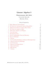 Lineare Algebra I - Universität Bayreuth