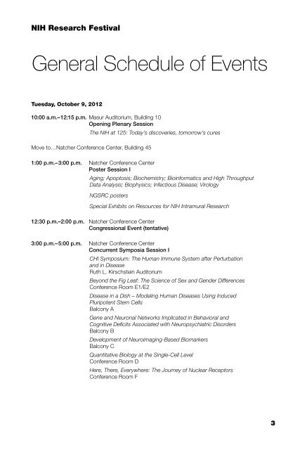 NIH Research Festival 2012 Program - Research Festival - National ...