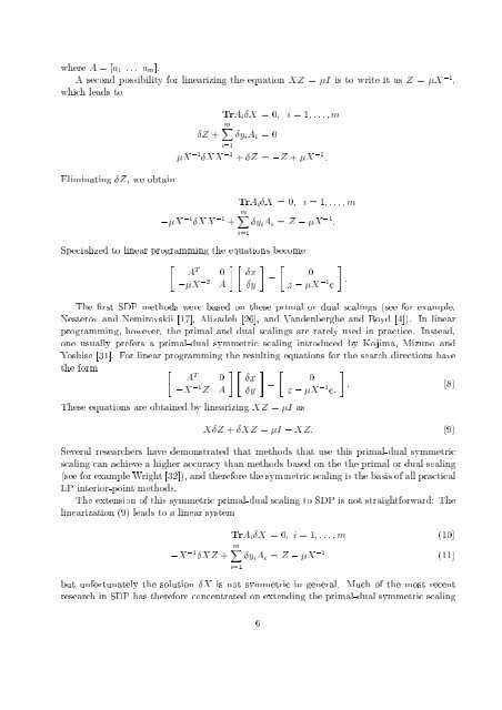 Algorithms and Software for LMI Problems in Control Introduction