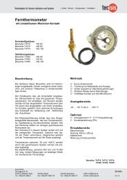 Produktdatenblatt - Tecsis GmbH