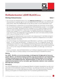 Rollladenkasten LEHR BLACKLine - LEHR Rollladen-Kastensysteme