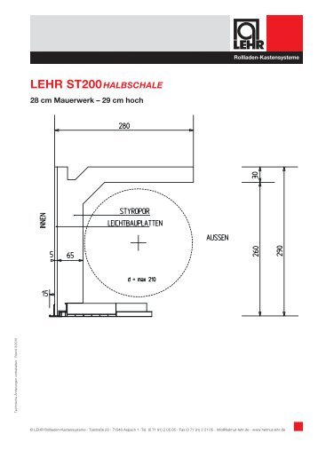 ST 200 Halbschale - LEHR Rollladen-Kastensysteme