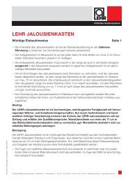 LEHR JALOUSIENKASTEN - LEHR Rollladen-Kastensysteme