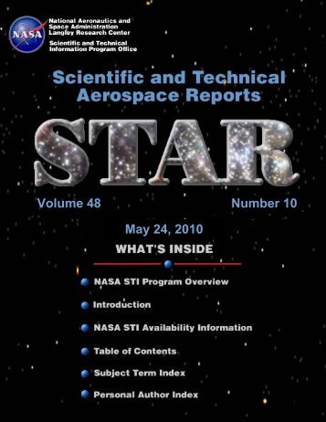 NASA Scientific and Technical Aerospace Reports - The University ...