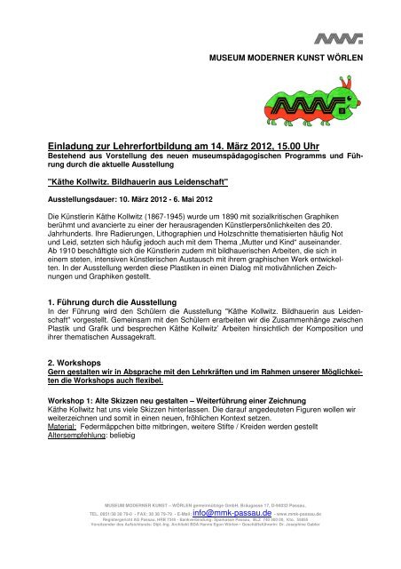 Einladung zur Lehrerfortbildung am 14. März 2012, 15.00 Uhr