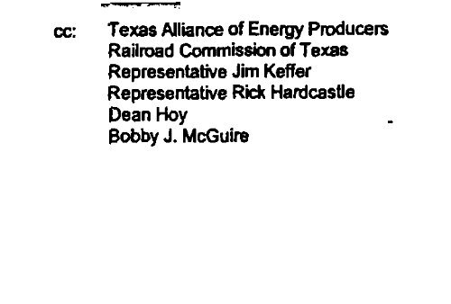 STEPHENS ENERGY CORP. - The Railroad Commission of Texas