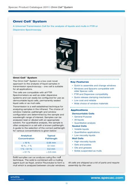 2011 Product Catalogue - Specac