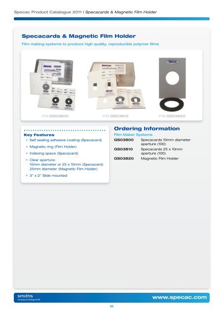 2011 Product Catalogue - Specac