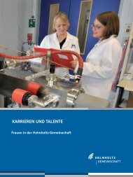 KARRIEREN UND TALENTE - Helmholtz-Gemeinschaft Deutscher ...