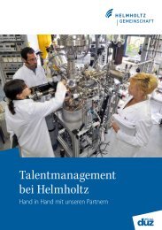 Talentmanagement bei Helmholtz - Helmholtz-Gemeinschaft ...