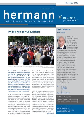 Hermann - Helmholtz-Gemeinschaft Deutscher Forschungszentren