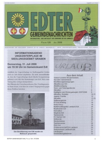 Edter Gemeindenachrichten Juli 2008 - Gemeinde Edt bei Lambach ...