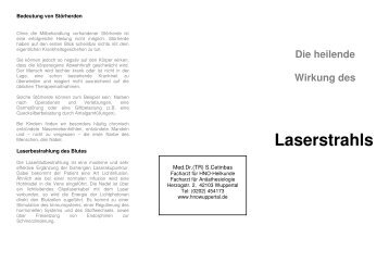 Die heilende Wirkung des Laserstrahls - Med.Dr.(TR)