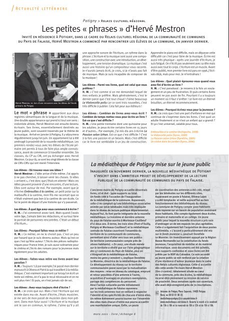 Téléchargez Livre/Echange N°53 au format pdf - Centre Régional ...