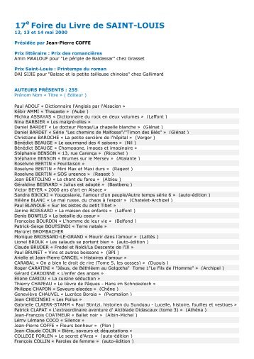 17 Foire du Livre de SAINT-LOUIS