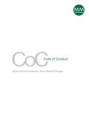 Unternehmenskodex - Code of Conduct - Mayr-Melnhof Karton AG