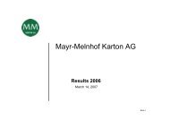 MM Karton - Mayr-Melnhof Karton AG