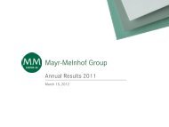 Mayr-Melnhof Group - Mayr-Melnhof Karton AG