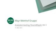 Präsentation Ergebnisse - Mayr-Melnhof Karton AG