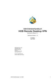 HOB Remote Desktop VPN - HOB GmbH & Co.KG