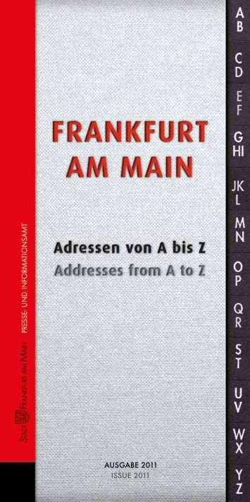 Adressen von A-Z 2011 (pdf, 1.0 MB - Frankfurt am Main