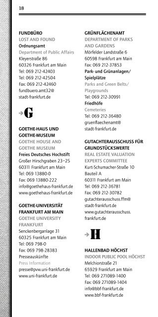 Adressen von A-Z 2011 (pdf, 1.0 MB - Frankfurt am Main
