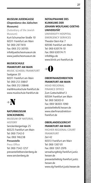 Adressen von A-Z 2011 (pdf, 1.0 MB - Frankfurt am Main