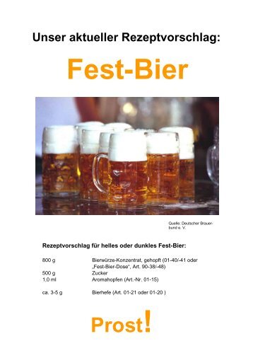 Unser aktueller Rezeptvorschlag: - Bier-Kwik