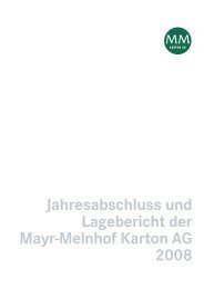 Jahresabschluss AG 2008 - Mayr-Melnhof Karton AG