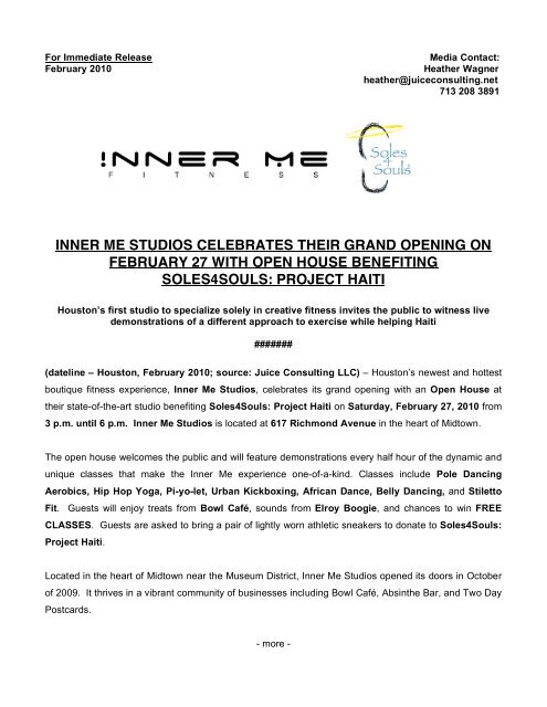 inner me studios celebrates their grand opening - Juice Consulting ...