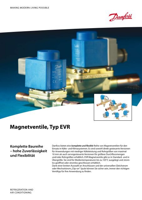 Magnetventile, Typ EVR - Danfoss