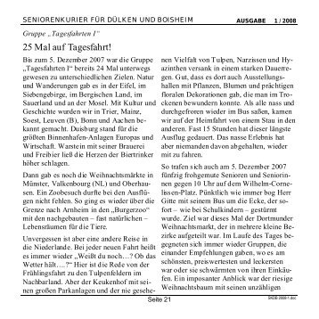 25 Mal auf Tagesfahrt! - Senioren-Homepage Dülken / Boisheim