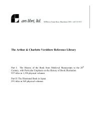 The Arthur & Charlotte Vershbow Reference Library - Ars Libri