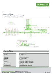 Technical data Logsorting - Springer Maschinenfabrik AG