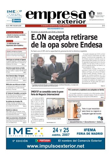 E.ON acepta retirarse de la opa sobre Endesa - Empresa exterior